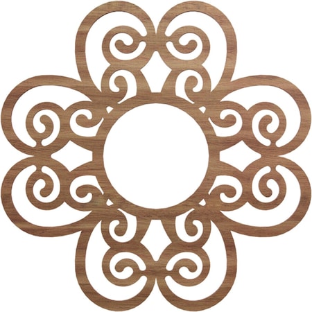 Ekena Millwork Cohen Wood Fretwork Pierced Ceiling Medallion, Walnut, 20"OD x 6 7/8"ID x 3/8"T CMWP20X20X0375COWA